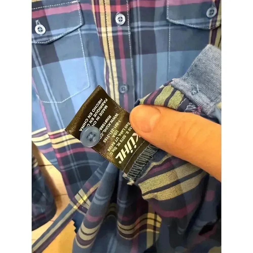 Kuhl Women's Plaid Flannel Button-Up Shirt Blue Size S Casual Long Sleeve - Picture 9 of 10